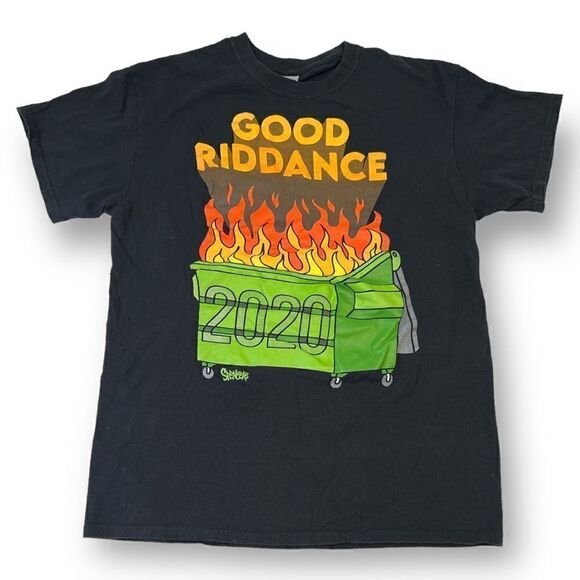 Gildan Dumpster Fire 2020 Spencer’s Tee Size Medium - Picture 1 of 5
